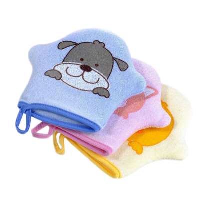 Free Shipping 2018 New 3 Styles Cartoon Design Soft Baby Bath Brush Mitts Newborn Baby Shower Glove kid necessary Plush Toys